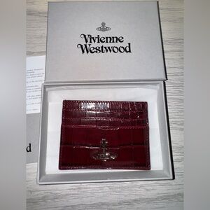Vivienne Westwood Red Croc Card Holder